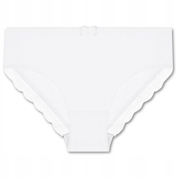 Białe MAJTKI DZIEWCZĘCE Figi z Delikatną Koronką MORAJ 1-szt.