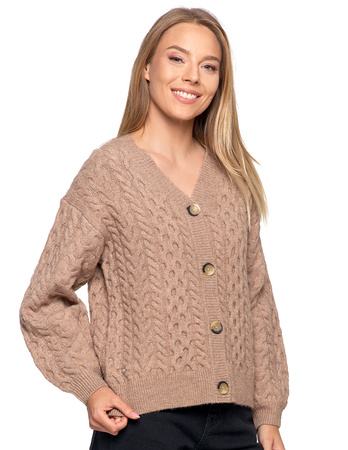 KARDIGAN DAMSKI CIEPŁY SWTER ROZPINANY ELEGANCKI MODNY WZÓR MORAJ