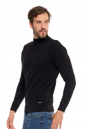 Elegancki SWETER MĘSKI Półgolf Klasyczny Stylowy Sweterek Ze Stójką MORAJ 