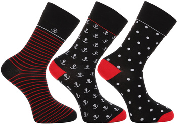 Skarpety Męskie Kolorowe KOTWICE Moraj 3-PARY