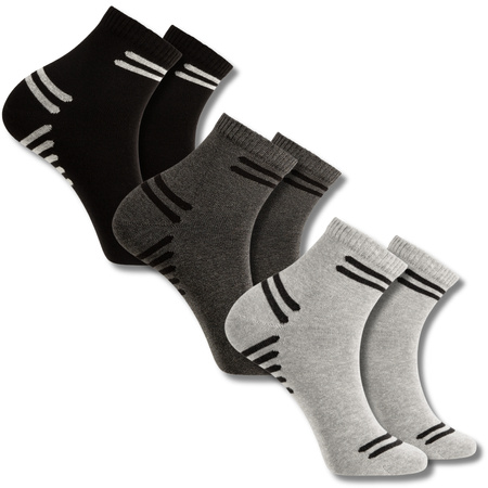 SKARPETY MĘSKIE MORAJ SKARPETKI ZA KOSTKĘ PASKI KLASYCZNE 3/4 3-PARY