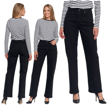 JEANSOWE SPODNIE DAMSKIE JEANSY Z PROSTĄ NOGAWKĄ MODNE KLASYCZNE MORAJ