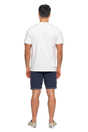 T-Shirt Koszulka Klasyczna Męska Bawełniana Krótki Rękaw Biała MORAJ 