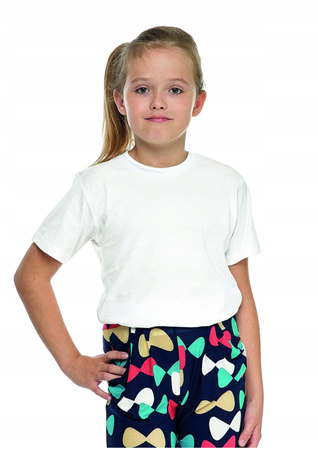 Moraj T-Shirt Dziewczęcy Biały Bawełna 98-104