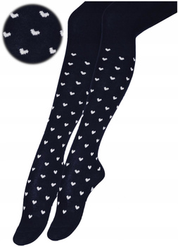 Rajstopy Dziecięce Ciepłe Miękkie Wygodne Bawełniane Serca MORAJ