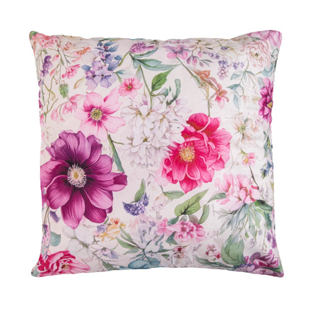 PODUSZKA W KWIATKI DEKORACYJNA ELEGANCKA NA DZIEŃ BABCI 40x40 MORAJ