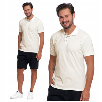 Elegancki T-Shirt Koszulka Polo Polówka Biała z krótkim rękawem MORAJ