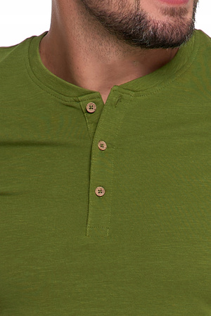 Elegancki T-Shirt Męski Koszulka z Guzikami Klasyczny Fason Modna MORAJ 