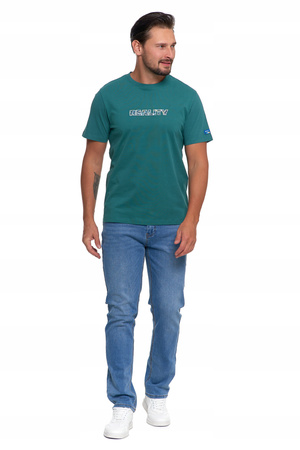 Koszulka Męska Haftowany Napis T-Shirt na krótki rękaw Bawełniana MORAJ