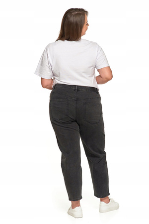 Spodnie Mom Fit Jeansowe Damskie z Wysokim Stanem Luźne Jeansy MORAJ 