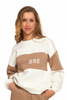 Luźna BLUZA DAMSKA Ocieplana z Napisem Modna Oversize Przez Głowę MORAJ 