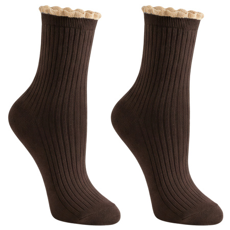 SKARPETY DAMSKIE MORAJ DŁUGIE PRĄŻKOWANE SKARPETKI 5-PAK WYSOKIE