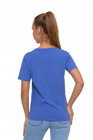 T-Shirt Damski Luźna Koszulka Bawełna PREMIUM Wygodna Dekolt V MORAJ 