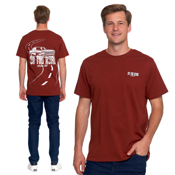 T-SHIRT MĘSKI Z KRÓTKIM RĘKAWEM KOSZULKA BLUZKA Z NADRUKIEM MODNA MORAJ