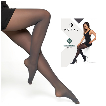 RAJSTOPY DAMSKIE MICROFIBRA 40 DEN GŁADKIE MATOWE KRYJĄCE GRIGIO MORAJ R.