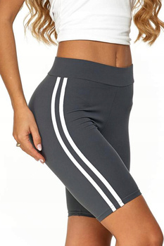 Kolarki Legginsy Krótkie Wysoki Stan Kryjące Lampasy Wygodne MORAJ