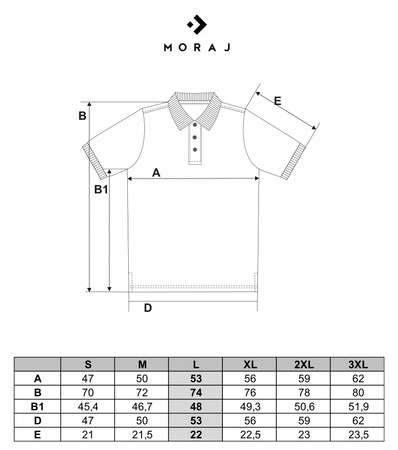 Koszulka Polo Męska PREMIUM Klasyczna Polówka Krótki Rękaw Gładka MORAJ 