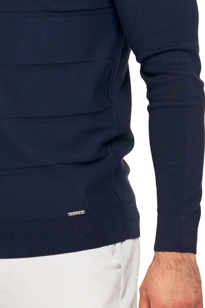 Elegancki Sweter Męski Okrągły Dekolt Klasyczny z Wiskozy Wygodny MORAJ 