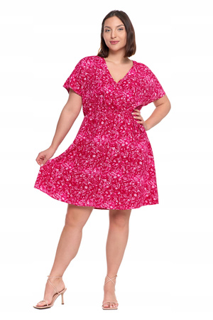 SUKIENKA DAMSKA MINI Zwiewna Kopertowy Dekolt Wiązana Elegancka MORAJ 