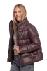 KRÓTKA KURTKA DAMSKA PIKOWANA Z KAPTUREM NA JESIEŃ CIEPŁA MORAJ