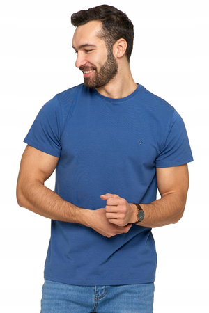T-SHIRT MĘSKI PREMIUM Koszulka Gładka Bluzka z Haftem Bawełniana MORAJ 