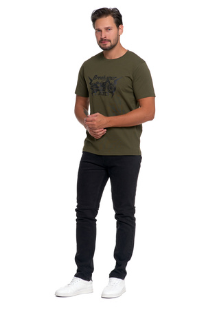T-SHIRT MĘSKI Z KRÓTKIM RĘKAWEM GŁADKA KOSZULKA BAWEŁNIANA BLUZKA MORAJ