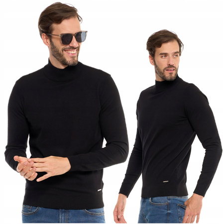 Elegancki SWETER MĘSKI Półgolf Klasyczny Stylowy Sweterek Ze Stójką MORAJ 