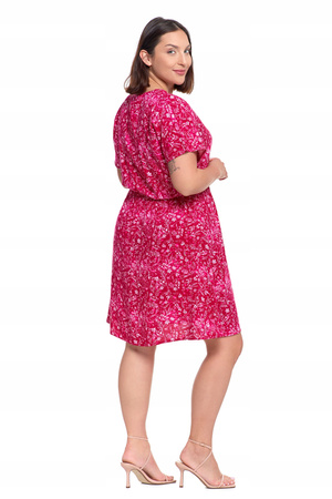 SUKIENKA DAMSKA MINI Zwiewna Kopertowy Dekolt Wiązana Elegancka MORAJ 