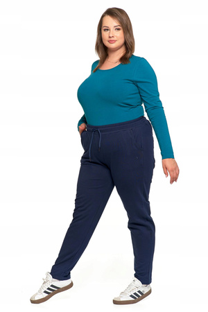SPODNIE DRESOWE Damskie Klasyczne Proste Bez Ściągacza Plus Size MORAJ
