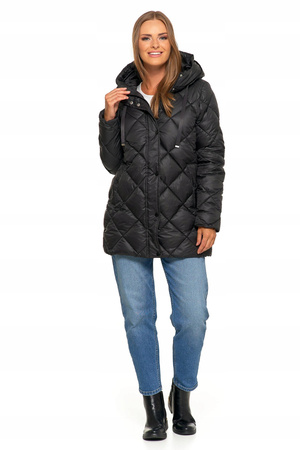 KURTKA DAMSKA PIKOWANA z Kapturem Przejściowa na Jesień Wiosnę MORAJ