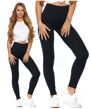 Legginsy z Wysokim Stanem Kryjące Getry Klasyczne Miękkie Wygodne MORAJ