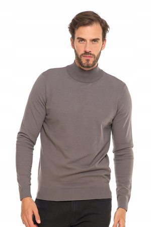 Elegancki SWETER MĘSKI Półgolf Klasyczny Stylowy Sweterek Ze Stójką MORAJ 