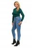 Spodnie Jeansowe Damskie Jeansy Skinny Wysoki Stan Wygodne MORAJ