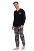 PIŻAMA MĘSKA DWUCZĘŚCIOWA DŁUGI RĘKAW I SPODNIE WYGODNA STYLOWA MORAJ