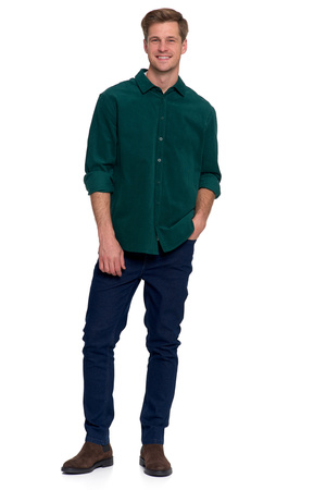 KOSZULA MĘSKA SZTRUKSOWA BAWEŁNIANA DŁUGI RĘKAW KLASYCZNA MODNA MORAJ