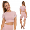 CROP-TOP DAMSKI z Krótkim Rękawem Stylowa Koszulka Sportowa MORAJ