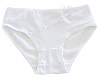 Majtki Białe Figi Dziewczęce Bawełna MORAJ