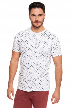 T-Shirt Męski Klasyczny Bawełniany Krótki Rękaw Okrągły Dekolt MORAJ 