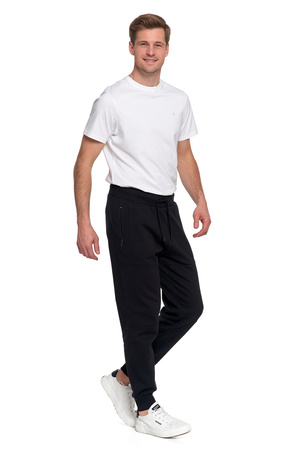 CIEPŁE SPODNIE DRESOWE MĘSKIE JOGGERY ZE ŚCIĄGACZAMI OCIEPLANE MORAJ