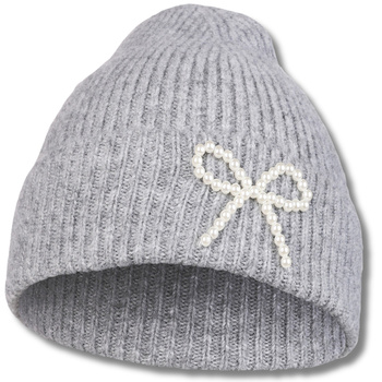 CZAPKA DAMSKA PRĄŻKOWANA MODNA ELEGANCKA Z KOKARDKĄ CIEPŁA NA ZIMĘ MORAJ