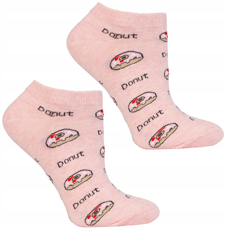 Skarpetki Damskie Stopki do Kostki Fast-Food Pizza Donut MORAJ 3-pary
