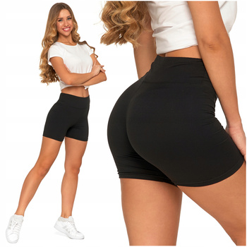 Kolarki Krótkie Legginsy Damskie Szorty Czarne Sportowe Getry MORAJ