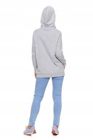 LUŹNA BLUZA DAMSKA DRESOWA OVERSIZE PRZEZ GŁOWĘ Z KAPTUREM MORAJ