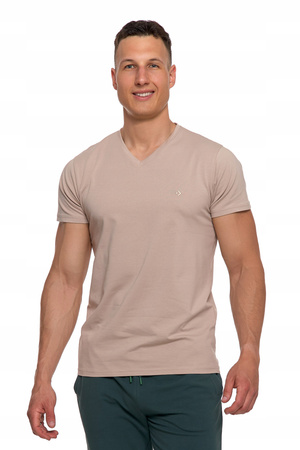 T-SHIRT MĘSKI PREMIUM Koszulka z Krótkim Rękawem Gładka Slim Fit MORAJ 