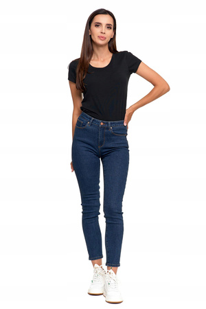 Spodnie Jeansowe Damskie Jeansy Skinny Wysoki Stan Wygodne MORAJ