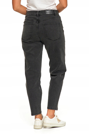 Spodnie Mom Fit Jeansowe Damskie z Wysokim Stanem Luźne Jeansy MORAJ 