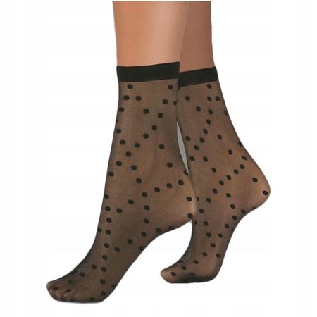 Eleganckie Skarpetki Rajstopowe Damskie Cienkie Wzór w Groszki 1-para MORAJ