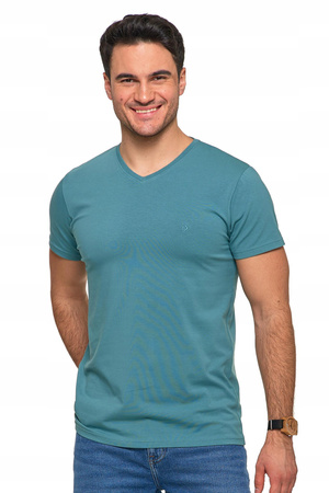 T-SHIRT PREMIUM MĘSKI Koszulka Gładka Bluzka z Haftem Logo MORAJ