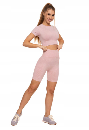 CROP-TOP DAMSKI z Krótkim Rękawem Stylowa Koszulka Sportowa MORAJ