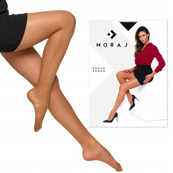 RAJSTOPY DAMSKIE Gładkie Klasyczne Cienkie SAFARI 15/20 DEN MORAJ